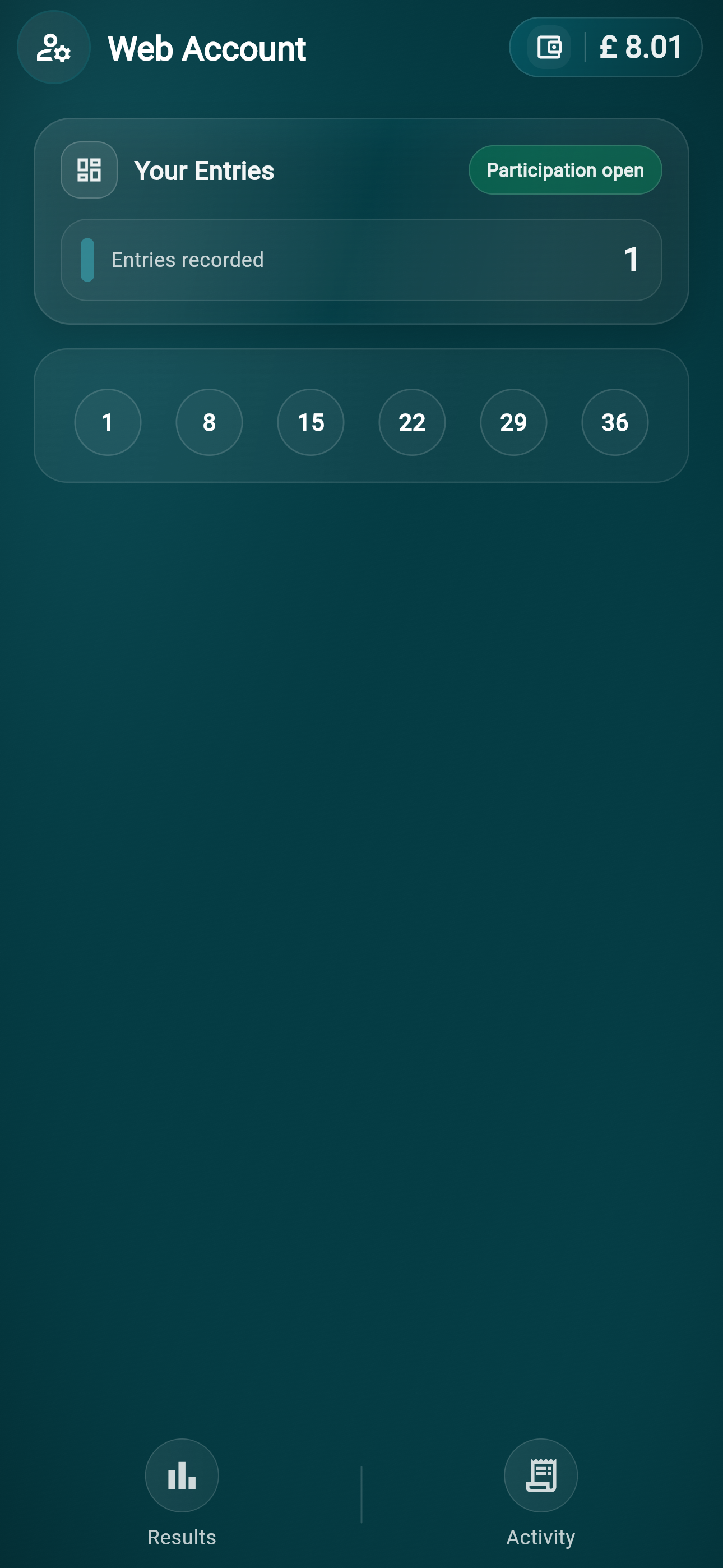 Web account screenshot 2